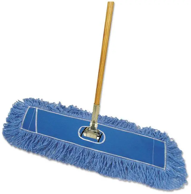 Alt view image 6 of 16 - Boardwalk Looped-End Dust Mop Kit 36 x 5 60" Metal/Wood Handle Blue/Natural