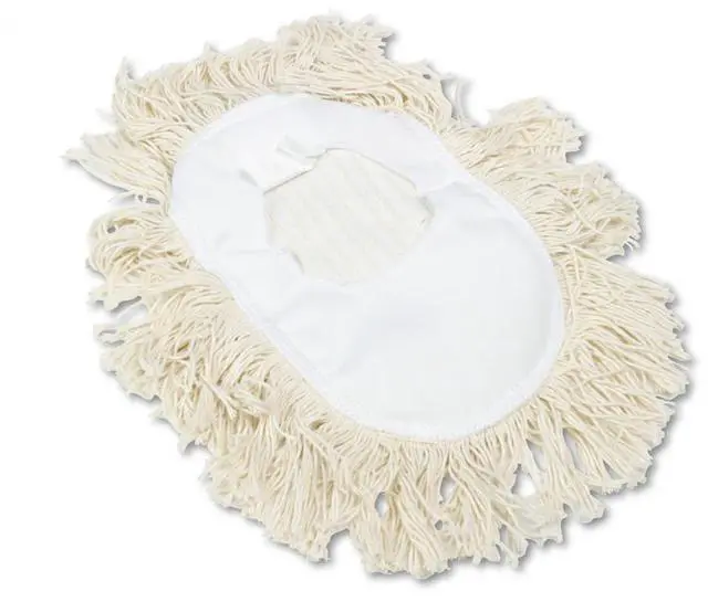 Alt view image 6 of 18 - Boardwalk Wedge Dust Mop Head Cotton 17 1/2l x 13 1/2w White 1491