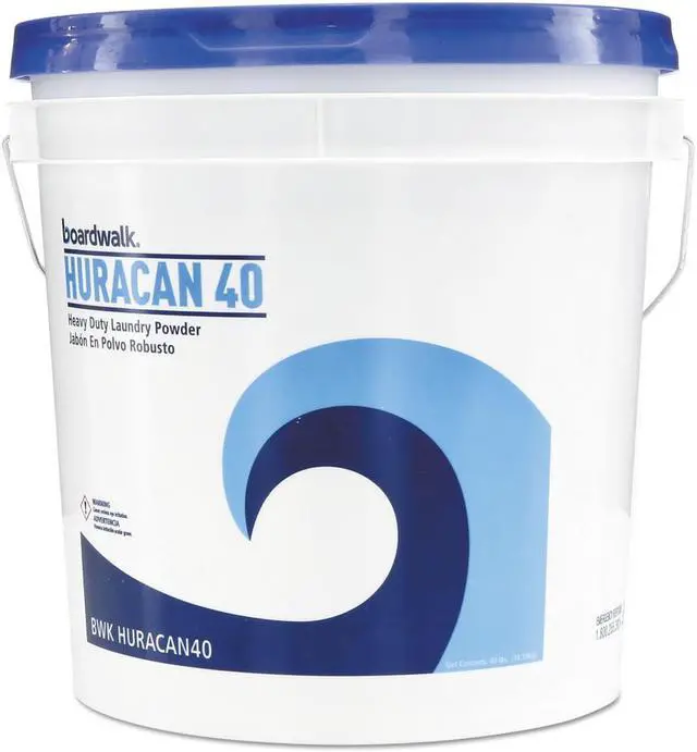 Alt view image 3 of 5 - Boardwalk BWKHURACAN40 Low Suds Industrial Powder Laundry Detergent, Fresh Lemon Scent, 40Lb Pail