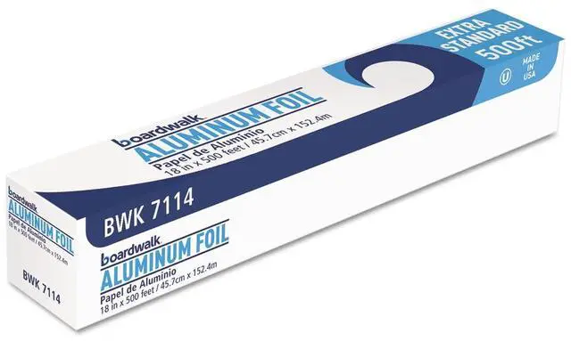 Alt view image 2 of 7 - Premium Quality Aluminum Foil Roll, 18" X 500 Ft, 16 Micron Thickness, Silver