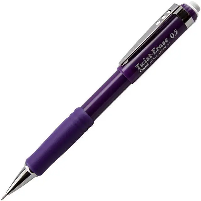 Alt view image 2 of 3 - Pentel QE515V Twist-Erase III Mechanical Pencil HB, #2 Pencil Grade - 0.5 mm Lead Size - Violet Lead - Violet Barrel - 1 Each