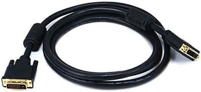 Alt view image 3 of 10 - Monoprice 6ft 28AWG CL2 Dual Link DVI-D Male-to-Female Extension Cable - Black