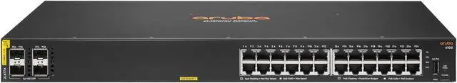 Alt view image 4 of 7 - Aruba JL677A 6100 24G Class4 PoE 4SFP+ 370W Switch