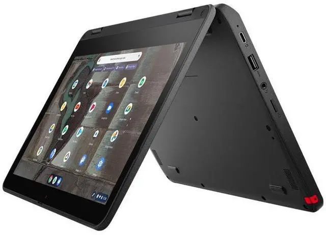 Alt view image 13 of 15 - Lenovo 500e Chromebook Gen 3 82JB000WUS LTE, UMTS, UMTS 11.6" Touchscreen Convertible 2 in 1 Chromebook - HD - 1366 x 768 - Intel Celeron N5100 Quad-core (4 Core) 1.10 GHz - 8 GB Total RAM - 64 G