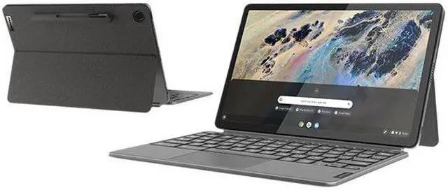 Alt view image 10 of 10 - Lenovo IdeaPad Duet 3 Chrome 11Q727 82T6002KUS 11" Touchscreen Detachable 2 in 1 Chromebook - 2K - Qualcomm Kryo 468 - 8 GB - 128 GB Flash Memory - English Keyboard - Storm Gray - Qualcomm Snapdr