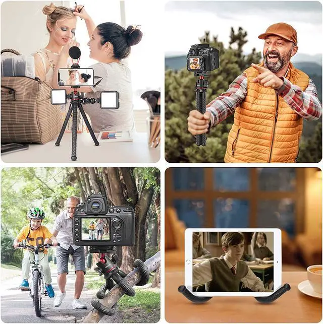 Alt view image 6 of 7 - ULANZI MT-33 Camera Tripod,Flexible Mini Tripod with 1/4" Screw for Magic Arm,Octopus Tripod Compatible with iPhone 12 Samsung Canon Nikon Sony Cameras