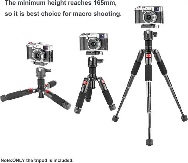 Alt view image 2 of 7 - Portable Desktop Mini Tripod Aluminum Alloy 20''/ 50cm Desk Tripod with 360 Degree Ball Head, 1/4 inch Quick Shoe Plate for DSLR Camera Video Camcorder, Load up to 11 pounds/5 kilograms