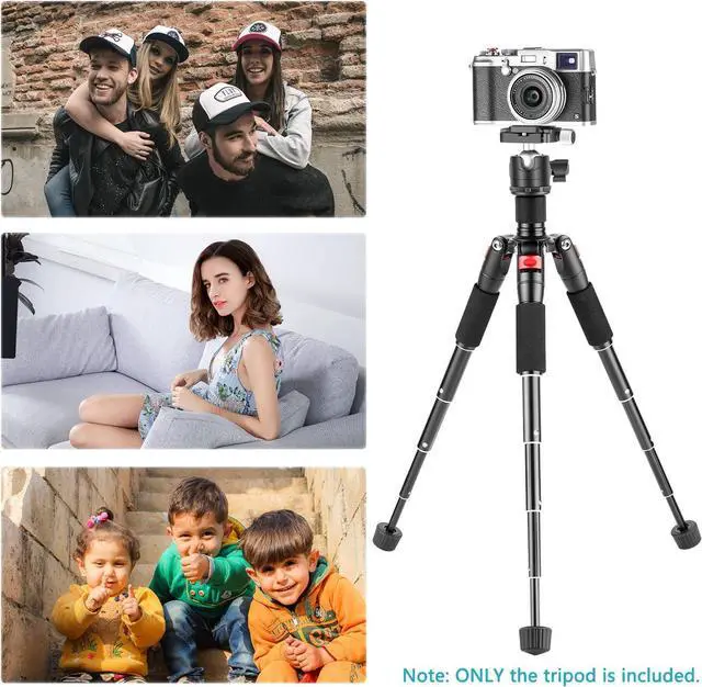 Alt view image 3 of 7 - Portable Desktop Mini Tripod Aluminum Alloy 20''/ 50cm Desk Tripod with 360 Degree Ball Head, 1/4 inch Quick Shoe Plate for DSLR Camera Video Camcorder, Load up to 11 pounds/5 kilograms