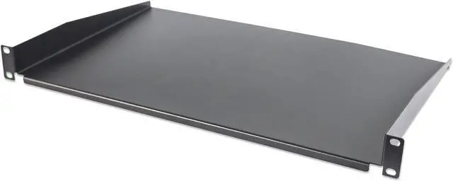 Main image of Intellinet 19" Cantilever Shelf, 1U, 350 mm (13.8 in.) Shelf Depth, Non-Vented, Black