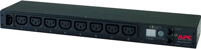 Main image of APC AP7820B Metered 1U 208V, 230V 15A 6.5 ft Rack PDU, Metered, 1U, 12A/208V, 10A/230V, (8) C13