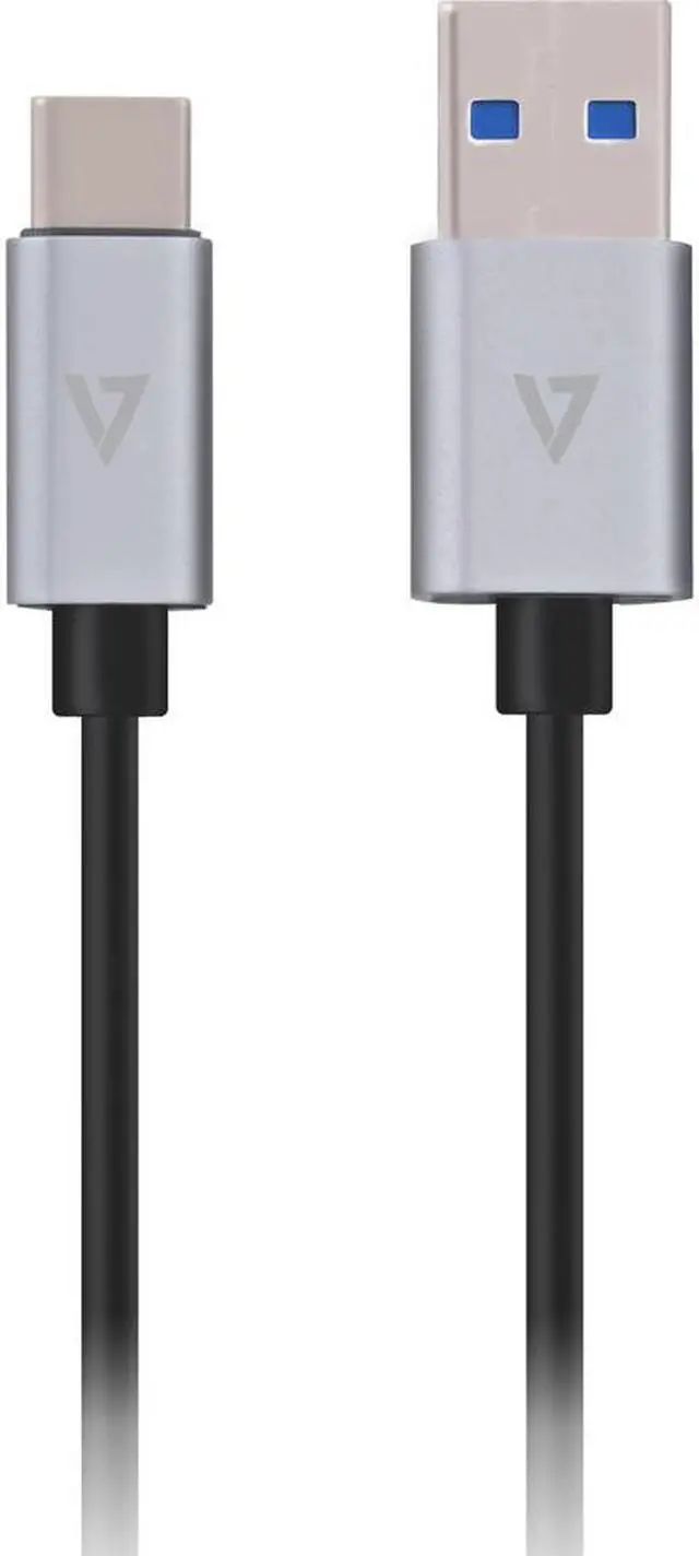 Alt view image 4 of 5 - V7 3ft (1m) Classic USB Type C to Type A Cable - Grey