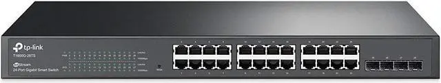 Main image of TP-Link 24 Port Gigabit Switch | Smart Managed Switch w/ 4 SFP Slots | Rackmount | Limited Lifetime Protection | Support L2/L3/L4 QoS, IGMP and Link Aggregation | IPv6 and Static Routing (T1600G-28TS)