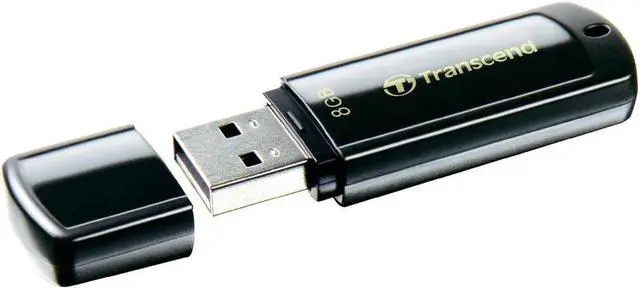 Alt view image 7 of 15 - Transcend JetFlash 350 8 GB USB 2.0 Flash Drive - Black - 1 Pack