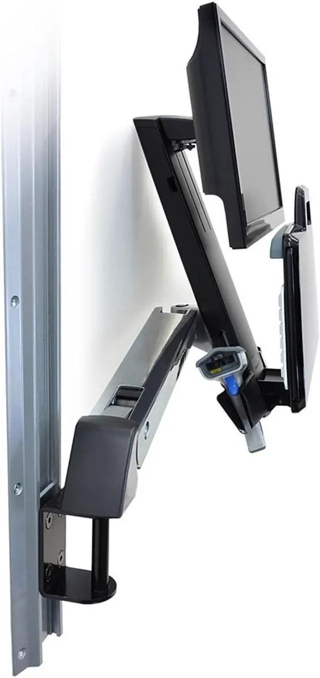 Alt view image 5 of 9 - Ergotron StyleView Wall Mount for Monitor, CPU, Keyboard, Scanner, Mouse - White - 24" Screen - 29