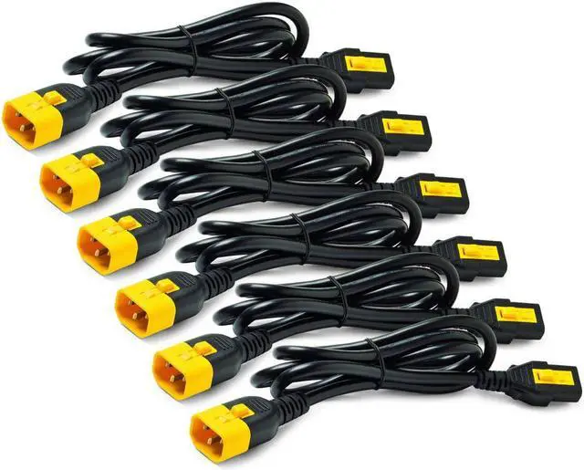 Main image of APC AP8704S-NA 1.2m Locking C13 to C14 Power Cord Kit (6 Pack)