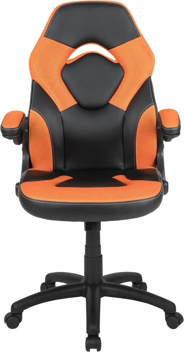 Alt view image 5 of 20 - X10 Gaming Chair Racing Office Ergonomic Computer PC Adjustable Swivel Chair with Flip-up Arms, Orange/Black LeatherSoft