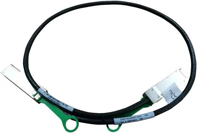 Alt view image 3 of 10 - HP JL271A X240 Direct Attach Copper Cable - 100Gbase Direct Attach Cable - Qsfp28 (M) To Qsfp28 (M) - 3.3 Ft - For Flexfabric 5930 2-Slot, 5930-2Slot+2Qsfp+, 5930-32Qsfp+, 5930-4Slot