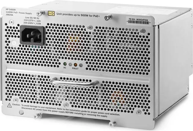 Alt view image 5 of 7 - HP 5400R 1100W POE+ ZL2 POWER SUPPLY