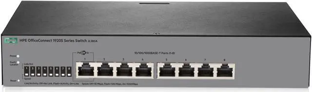 Main image of HPE OfficeConnect 1920S 8G Switch - 8 Ports - Manageable - 3 Layer Supported - Twisted Pair - 1U -