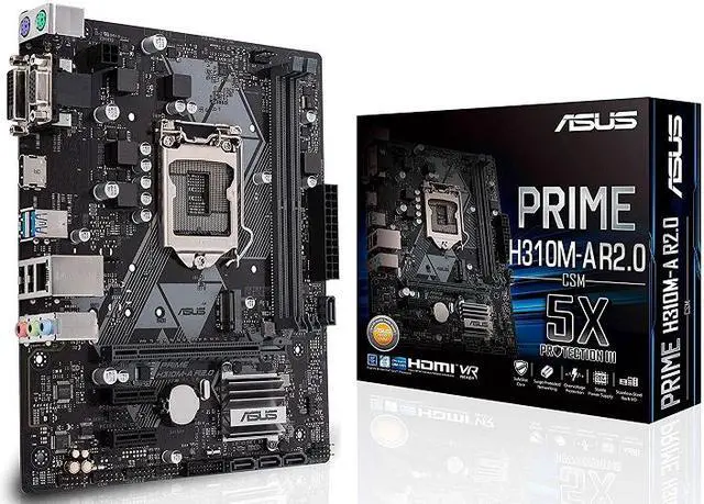 Alt view image 4 of 15 - ASUS Intel PRIME H310M-A R2.0 Socket LGA 1151 DDR4 Micro ATX Motherboard (90MB0Z10-M0EAY0)