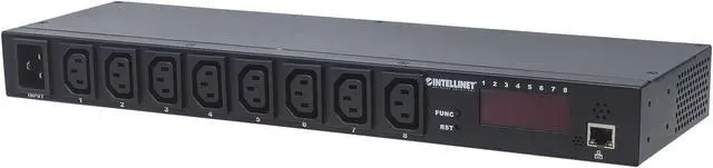 Alt view image 5 of 13 - Intellinet 19" Rackmount Smart Metered 8-Outlet PDU - Switched - Monitors Power, Temperature and Humidity