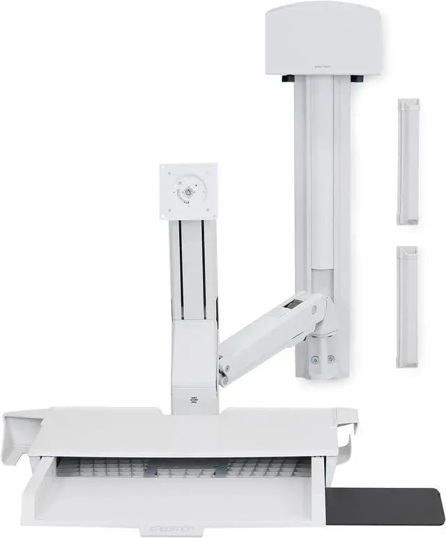 Alt view image 10 of 13 - Ergotron StyleView Sit Stand Combo 18 Lbs. Max Monitor White 45-272-216