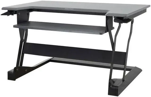 Main image of Ergotron 33-397-085 WorkFit-T, Standing Desk Workstation (Black with Grey Surface)