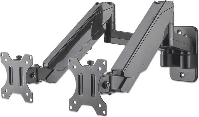 Alt view image 7 of 20 - Manhattan Universal Gas Spring Dual Monitor Wall Mount 461627