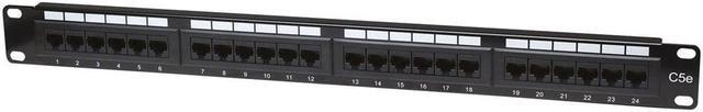 Alt view image 2 of 3 - Intellinet Cat5e UTP 24-Port Patch Panel, 1U - Compatible with both 110 and Krone punch-down tools