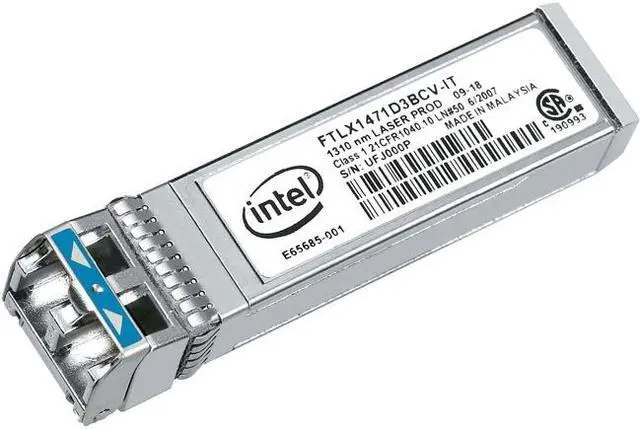 Alt view image 2 of 3 - Intel E10GSFPLR Dual Rate 10GBase-LR SFP+ Transceiver Module for X520 Series Ethernet Server Adapter