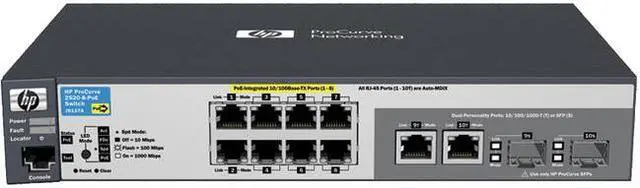 Main image of HPE J9137A ProCurve 2520-8-PoE Ethernet Switch
