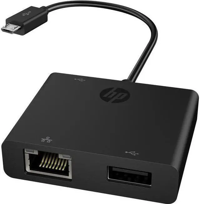 Alt view image 2 of 2 - HP Micro USB to USB/Ethernet Cable K1V16AA