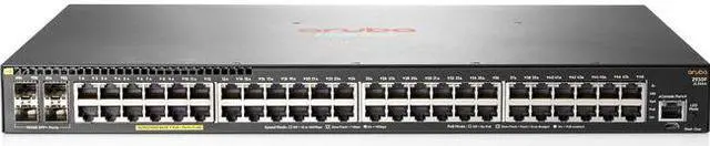 Alt view image 2 of 3 - HPE Aruba 2930F 48G PoE+ 4SFP+ - Switch - L3 - Managed - 48 x 10/100/1000 (PoE+) + 4 x 1 Gigabit / 10 Gigabit SFP+ - sid
