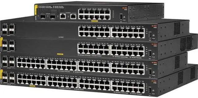 Alt view image 3 of 4 - Aruba 6100 48G Class4 PoE 4SFP+ 370W Switch - 48 Ports - Manageable - 3 Layer Supported - Modular - 370 W PoE Budget - Twisted Pair, Optical Fiber - PoE Ports - 1U High - Rack-mountable, Wall Mountabl