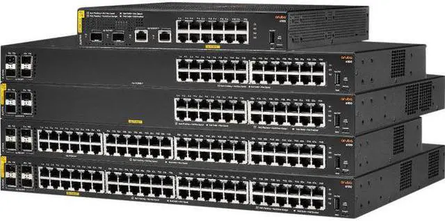 Alt view image 3 of 9 - Aruba 6100 24G Class4 PoE 4SFP+ 370W Switch - 24 Ports - Manageable - 3 Layer Supported - Modular - 370 W PoE Budget - Twisted Pair, Optical Fiber - PoE Ports - 1U High - Rack-mountable, Wall Mountabl