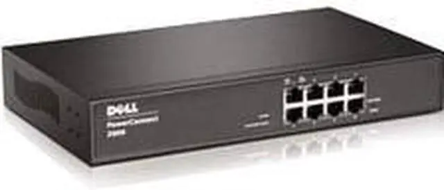 Alt view image 2 of 2 - Dell PC2808 PowerConnect 2808 Managed Switch 8 Gigabit Ports