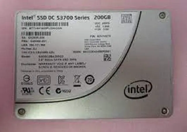 Alt view image 6 of 8 - Intel SSDSC2BA200G3 S3700  200GB, SATA 6Gb/s, HET MLC 2.5" 7.0mm, 25nm SSD