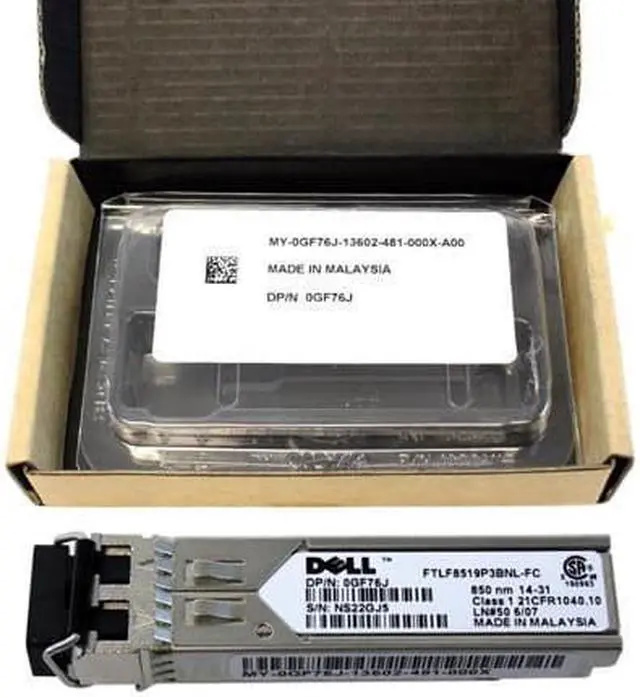 Alt view image 10 of 10 - NEW DELL GF76J PowerConnect 1000base-SX FTLF8519P2BNL 850nm SFP GBIC