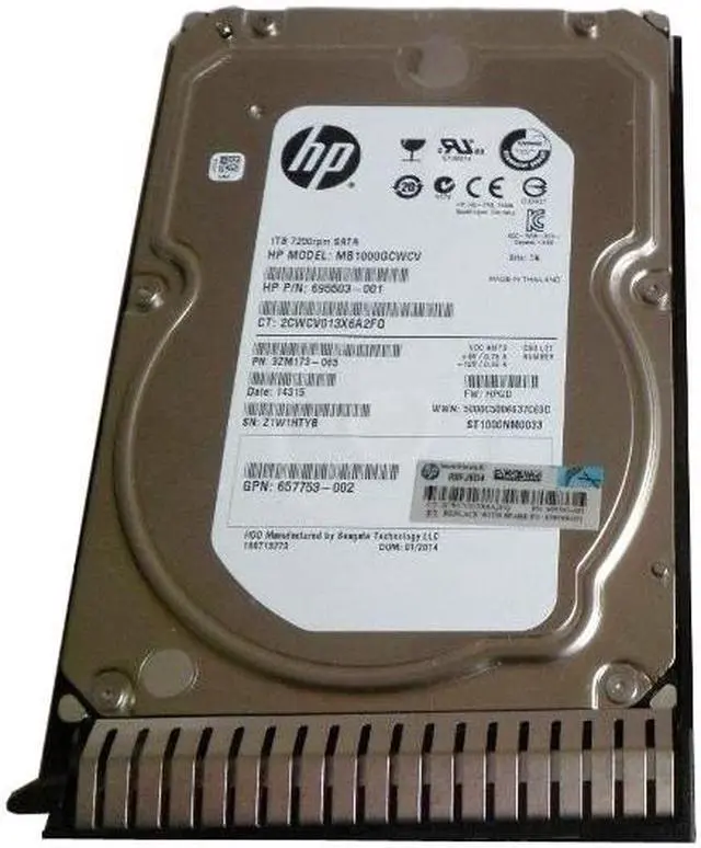 Main image of HP 695503-001 1Tb 7200Rpm Sata 6Gbps Lff 3.5Inch Midline Hard Disk Drive With Tray For G8 Server Series