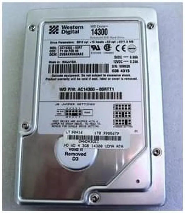 Alt view image 3 of 4 - Western Digital 4.3Gb 5400 Rpm Eide Hard Disk Drive. Dma Ata66(Ultra) 3.5 Inch Low Profile (1.0 Inch)
