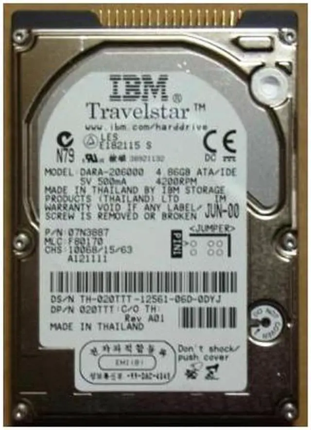Alt view image 3 of 3 - IBM Djsa-220 20Gb 4200Rpm 2.5Inch 9.5 Mm Ide Ata Notebook Drive