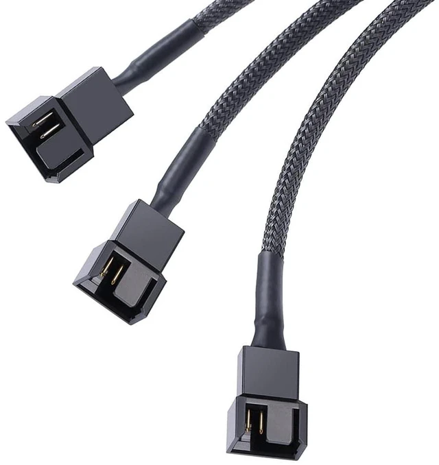 Alt view image 6 of 7 - PWM Fan Splitter Cable,10 inch PWM 4pin 1 to 3 4-pins Fan Splitter Hub Power Fan-out Adapter Cable, Motherboard PMW 4-pin header 1x3 Fan-Out Power Cable - 10",2-Pack