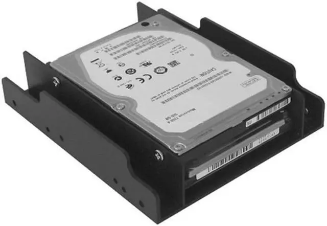 Alt view image 5 of 6 - 2 bay 2.5-Inch HDD/SSD to 3.5" Floppy Drive Bay Internal Hard Drive Adapter Plastic Mounting Bracket Converter Kit