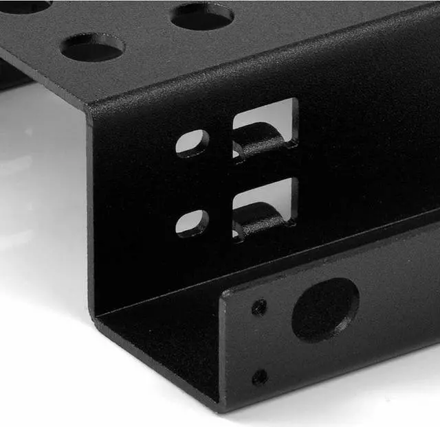 Alt view image 6 of 6 - Aluminum 2 Bay 2.5 " SATA HDD SSD to 5.25" CD-ROM Internal Hard Drive Adapter Mounting Bracket Converter Kit - Black