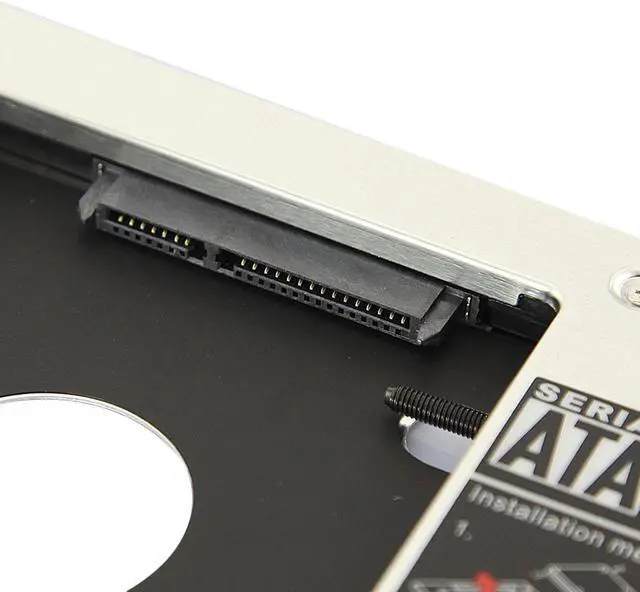 Alt view image 6 of 7 - 2.5 inches SATA 2nd HDD/SSD HARD DRIVE SATA to SATA caddy Tray for 9.5mm Laptop Universal CD/DVD-ROM Optical Bay Slot