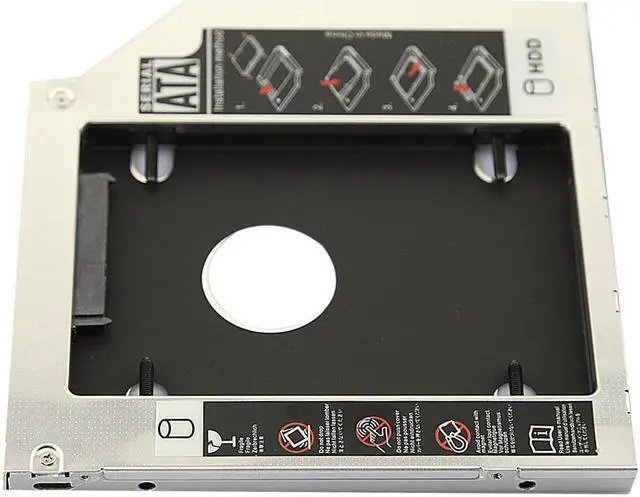 Alt view image 3 of 7 - 2.5 inches SATA 2nd HDD/SSD HARD DRIVE SATA to SATA caddy Tray for 9.5mm Laptop Universal CD/DVD-ROM Optical Bay Slot