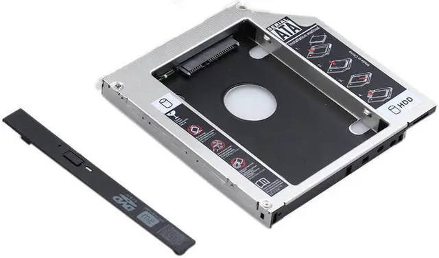Alt view image 3 of 5 - 2.5 inches SATA 2nd HDD/SSD HARD DRIVE SATA to SATA caddy Tray for 12.7mm Laptop Universal CD/DVD-ROM Optical Bay Slot
