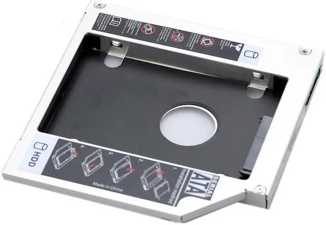 Alt view image 4 of 5 - 2.5 inches SATA 2nd HDD/SSD HARD DRIVE SATA to SATA caddy Tray for 12.7mm Laptop Universal CD/DVD-ROM Optical Bay Slot