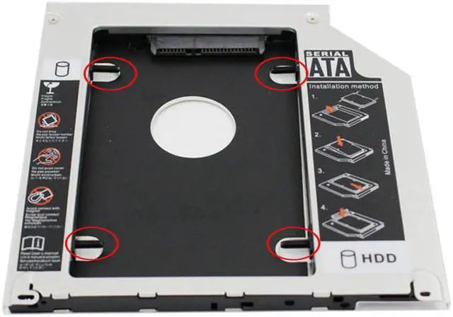 Alt view image 2 of 7 - 2.5 inches SATA 2nd HDD/SSD HARD DRIVE SATA to SATA caddy Tray for Apple MacBook / MacBook Pro 13 15 17 CD/DVD-ROM Optical Bay