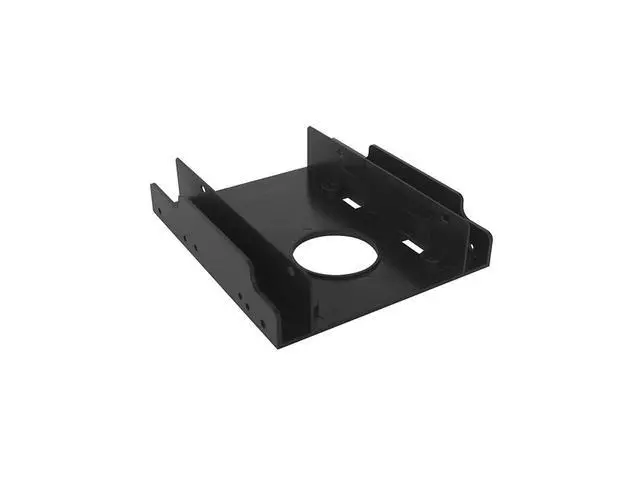 Alt view image 2 of 5 - SSD Adapter Kit - 2PCS 18 inch SATA III Data Cable & Molex to 2 x SATA 15-pin Power Splitter w/ Dual Bay 2.5-Inch HDD/SSD to 3.5" Floppy Drive Bay Internal Hard Drive Adapter Plastic Mounting Bracket